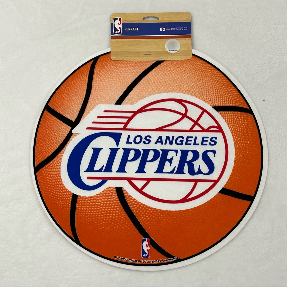 Los Angeles LA Clippers NBA Basketball Shape Rico Felt Pennant Banner Flag 15”